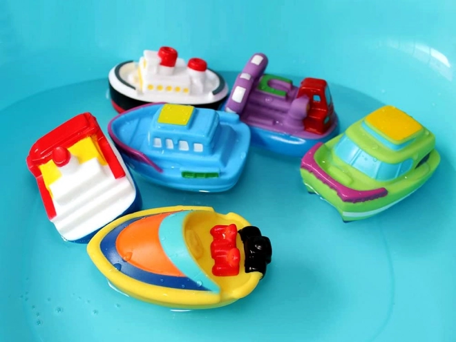 Rubber Bath Toys Ship and Boat Set