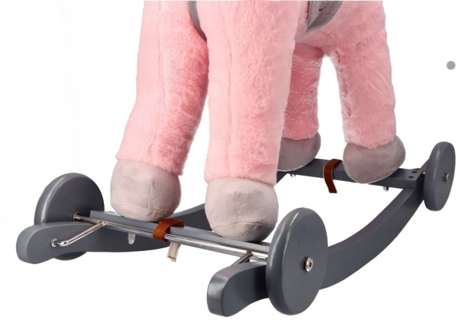 Rocking Horse With Wheels Pink