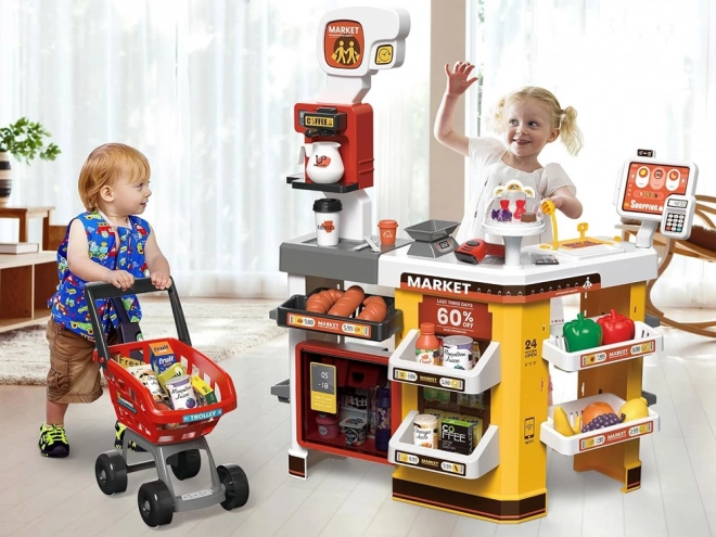 Large Supermarket Playset with Bakery and Accessories