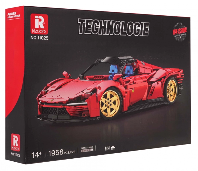 Red Sports Car Building Blocks Set