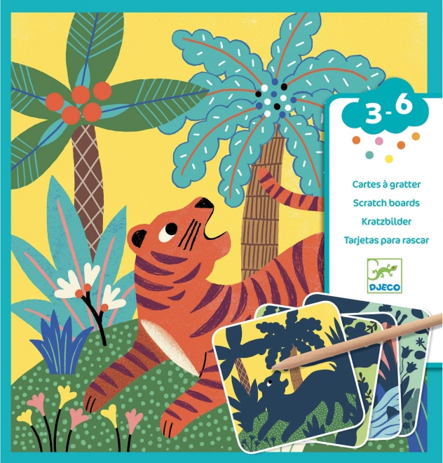 Carte da Grattare Animali della Giungla Djeco