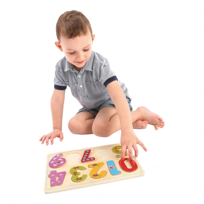 Wooden Counting Puzzle with Numbers