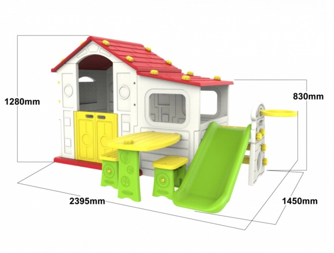 Large House with Vestibule 4-in-1 Red Roof