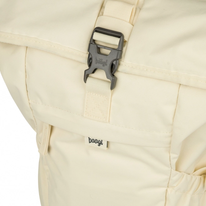 Beige Baagl Roll Backpack