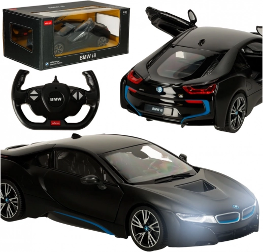 Rastar 71010 BMW i8 remote control car 1:14 opening doors black