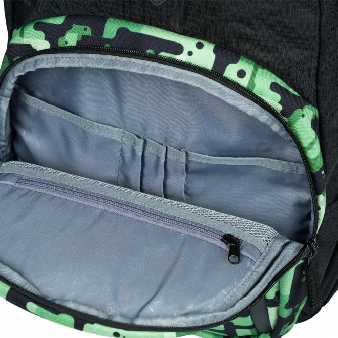 Baagl School Set Coolmate Green: Backpack, Pencil Case, Drawstring Bag