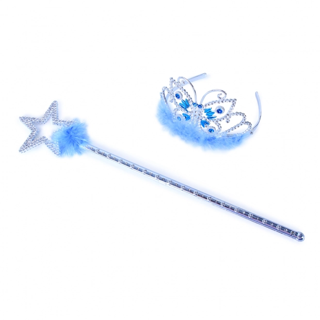 Princess Tiara and Wand Set - Blue