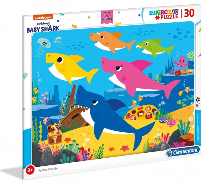 Clementoni Baby Shark Framed Puzzle 30 Pieces