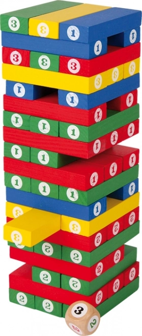 Wooden Colorful Tower Game Jenga