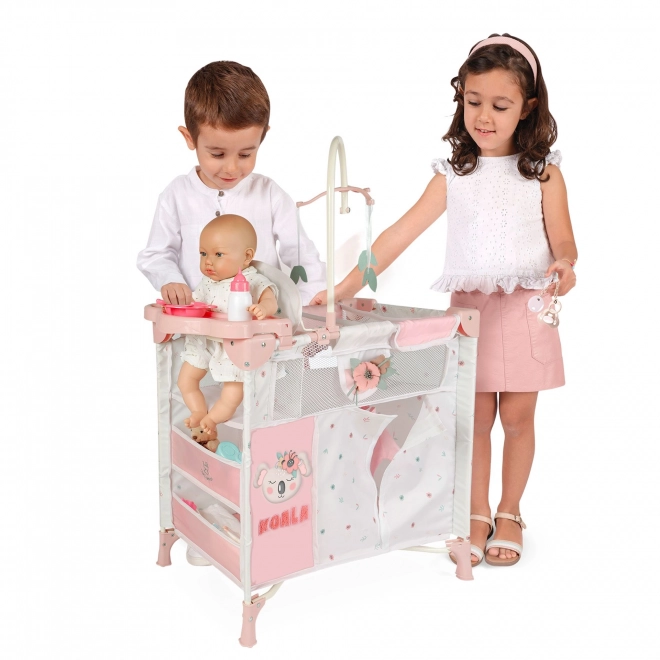 Folding Doll Crib with 5 Functional Accessories Koala Collection 2024