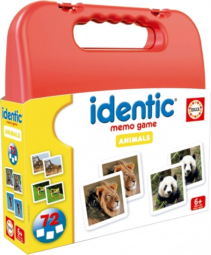 EDUCA Pexeso Suitcase Animals 72 Cards