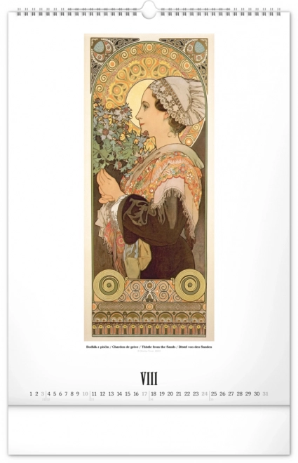 Wall Calendar Alfons Mucha 2025