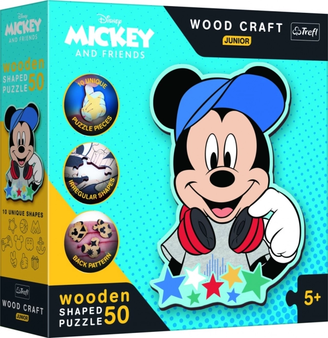 Trefl Wood Craft Junior Puzzle Mickey Mouse World 50 Pieces