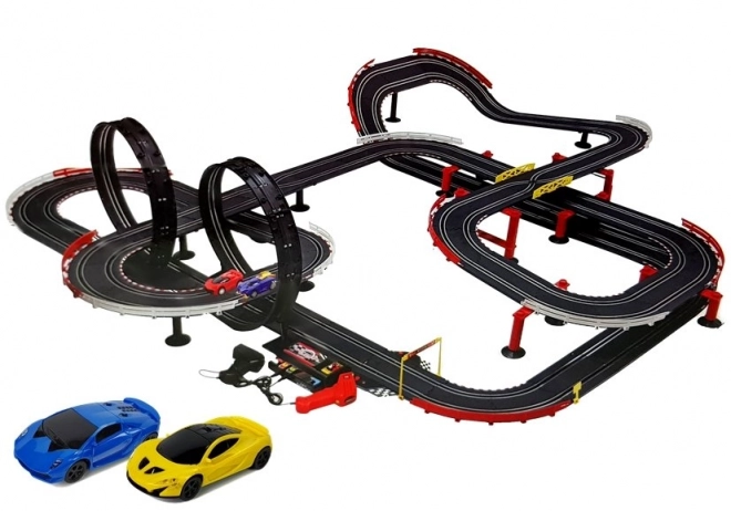 Turbo Slot Racing Track with Cars and Controllers