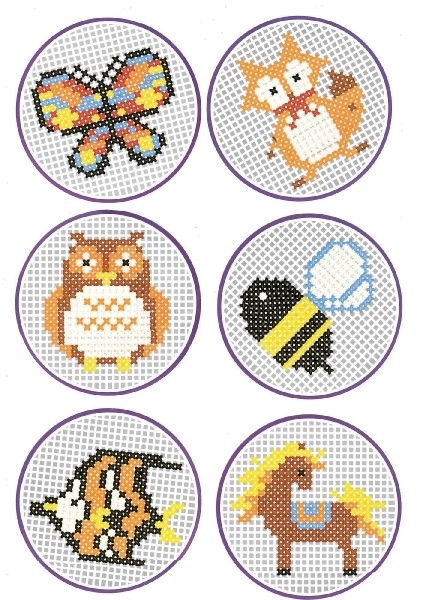 Cross Stitch Embroidery Set Assorted Designs