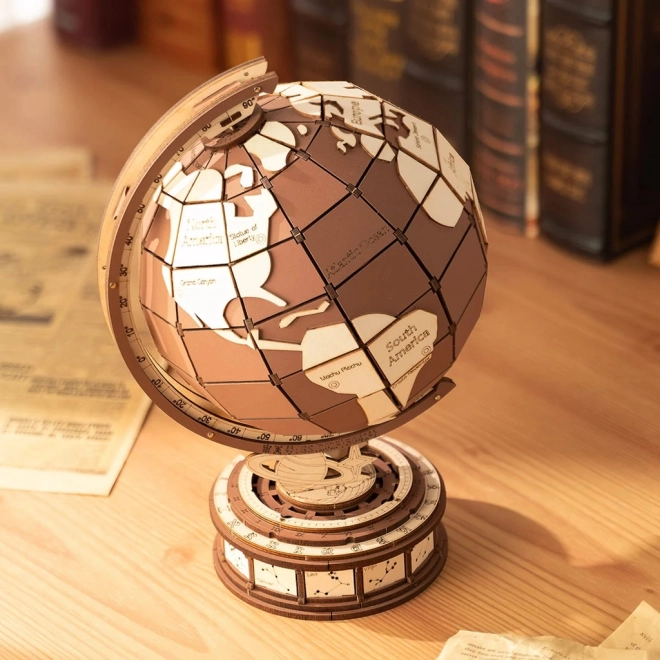 3D Wooden Puzzle - Globe and Wonders of the World