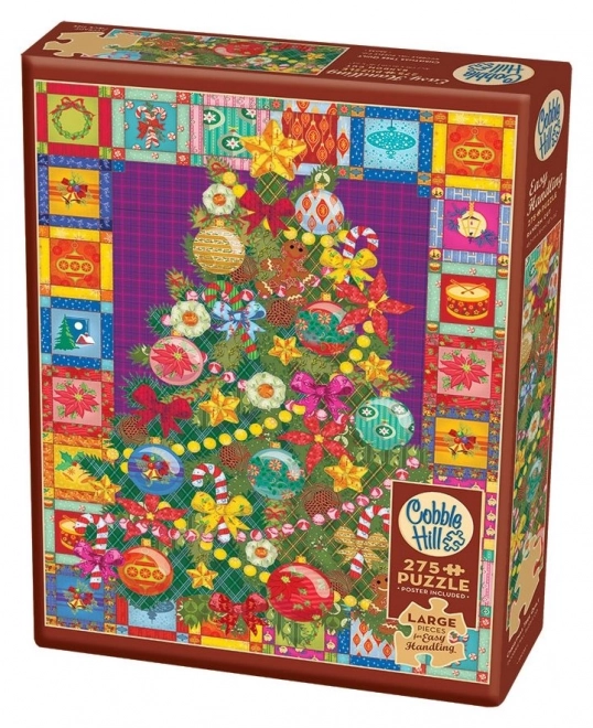 Cobble Hill Christmas Tree on Quilt XL Puzzle 275 Pieces