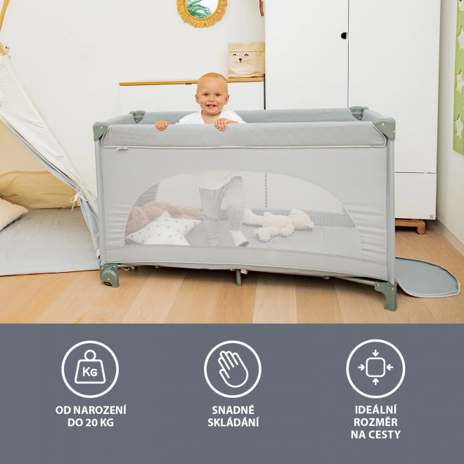 Foldable Travel Cot Lely Antracit Grey