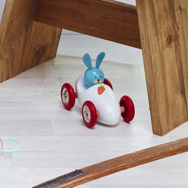 Wooden Race Car Rabbit Raoul by Vilac