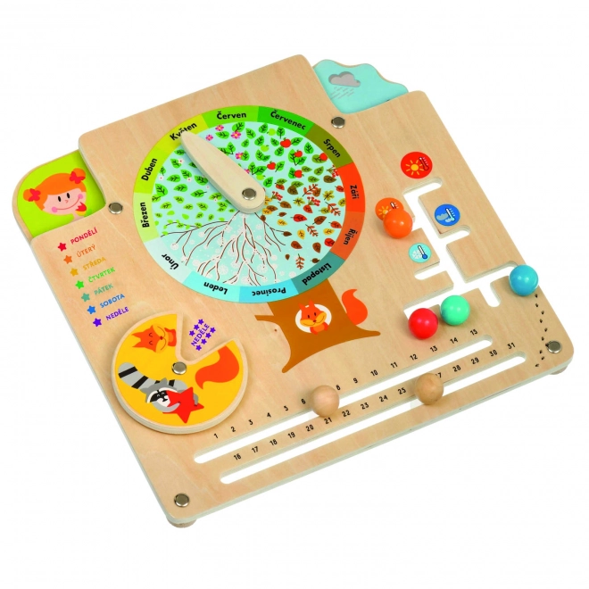 Lucy & Leo Nature Calendar - Wooden Educational Board