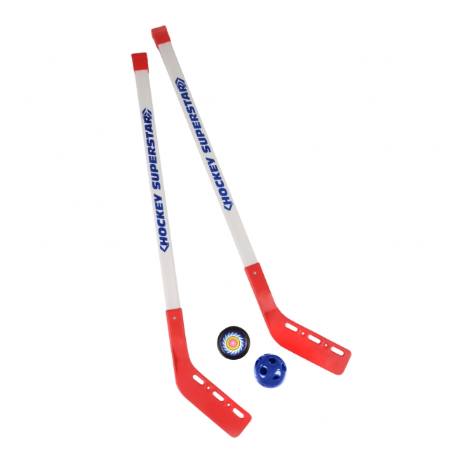 Hockey Sticks with Ball and Puck 80cm