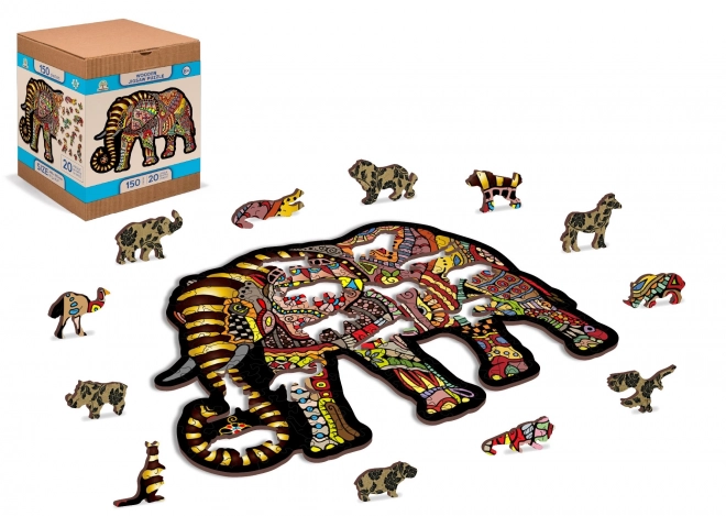 Wooden Puzzle Magic Elephant