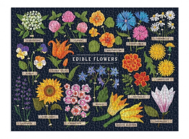 Galison Puzzle Edible Flowers 1000 Pieces