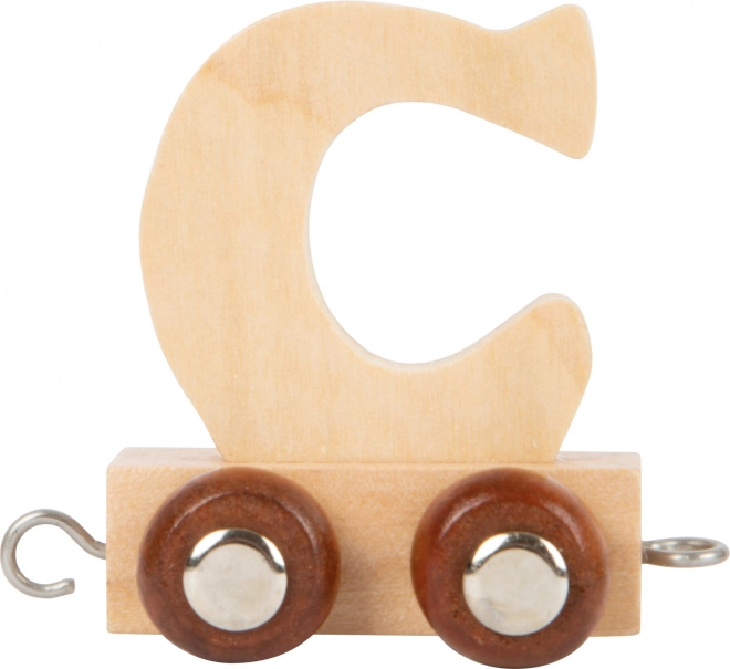 Alphabet Letter Wooden Train Wagon - Letter C