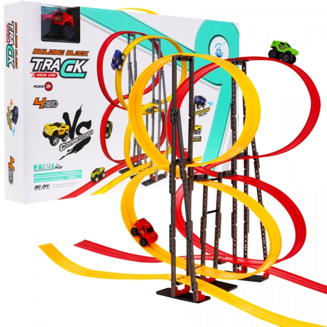 Extreme Race Track for Kids 3+ with 198 Pieces and 2 Magnetic Cars