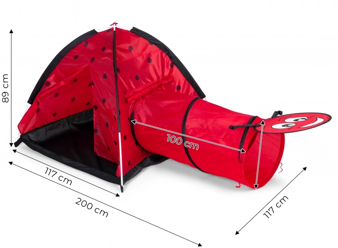 Ladybug Play Tent with Tunnel