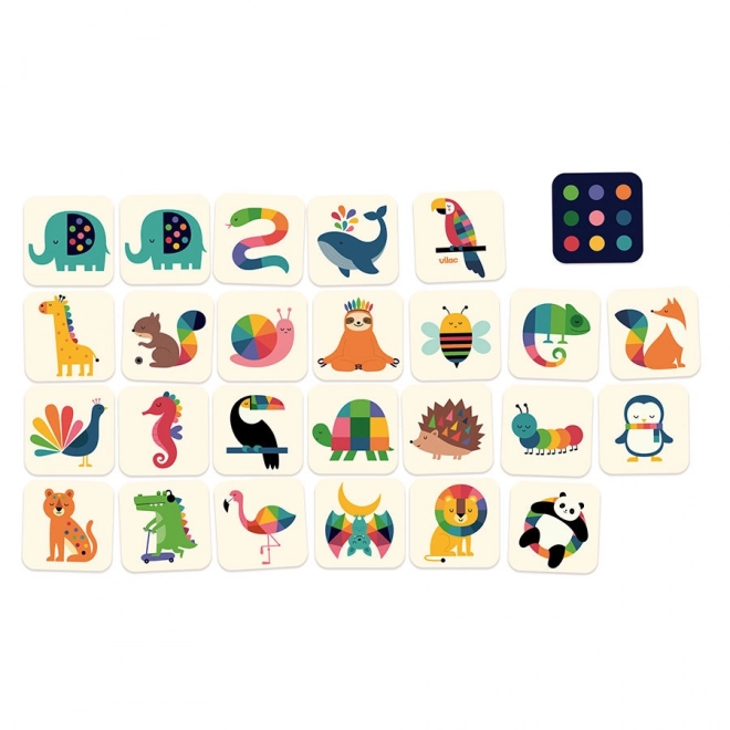 Wooden Memory Game Rainbow Animals