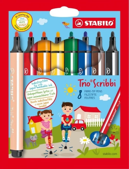 Stabilo Trio Scribbi Washable Markers Set