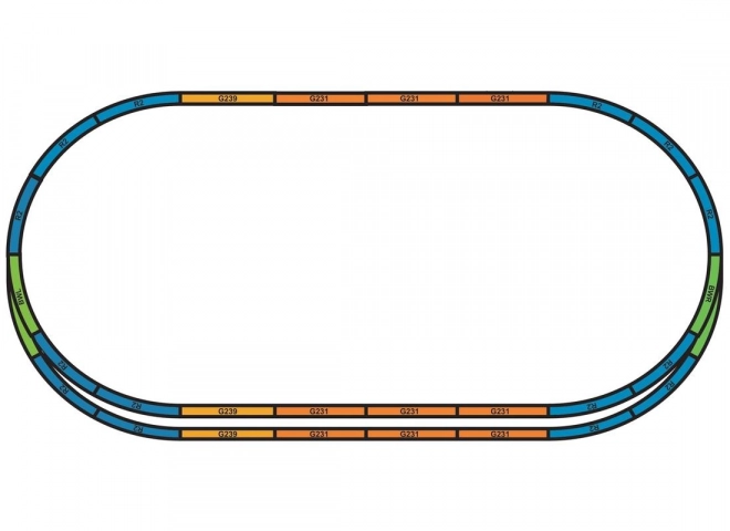 Piko Track Bed for A+E Track Sets Base Oval with Parallel Track