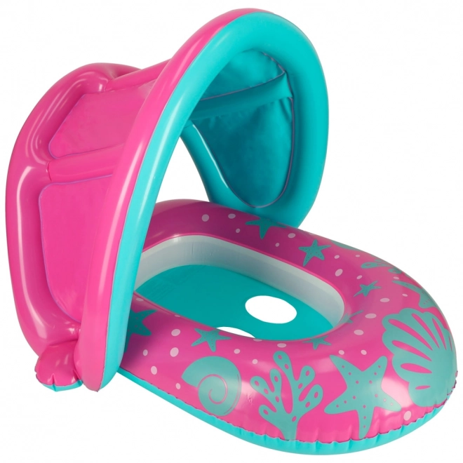 BESTWAY 34091 Barchetta gonfiabile per bambini con sedile e tettuccio rosa 1-2 anni 18 kg