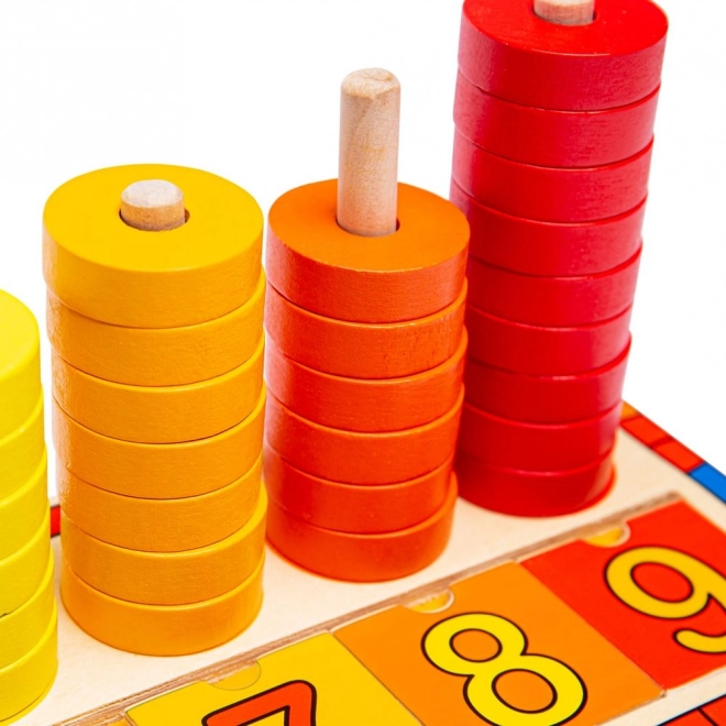 Number Stacking Board by Bigjigs Toys