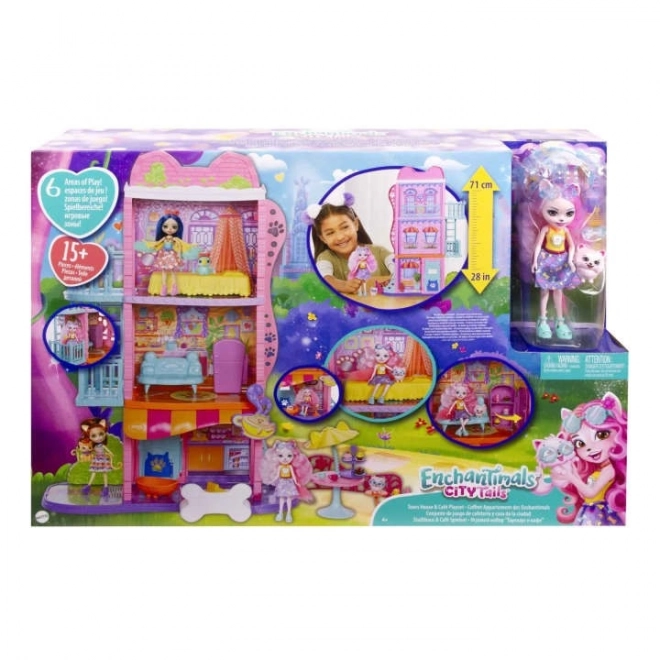 Enchantimals City House with Cafe Set