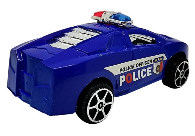 Police Car Toy Set with Pull Back Action