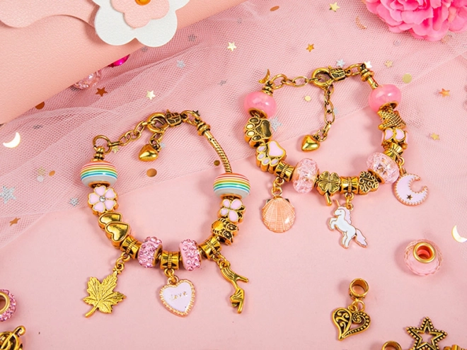 DIY Bracelet Making Set with Beads and Charms