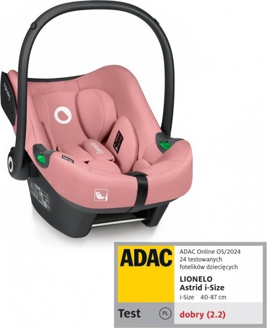 Child Car Seat LIONELO Astrid i-Size Pink