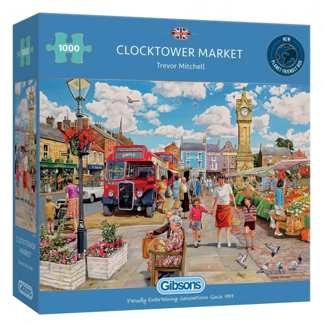 Gibsons Market by the Clock Tower Puzzle 1000 Pieces