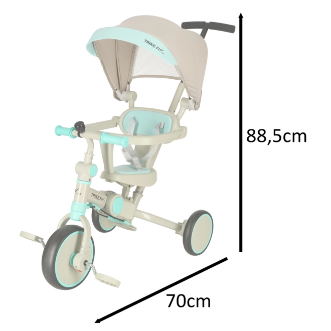 Yellow and Black Trike Fix V4 with Canopy – Blue-Grey