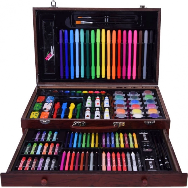 Artistic Wooden Suitcase Set for Kids