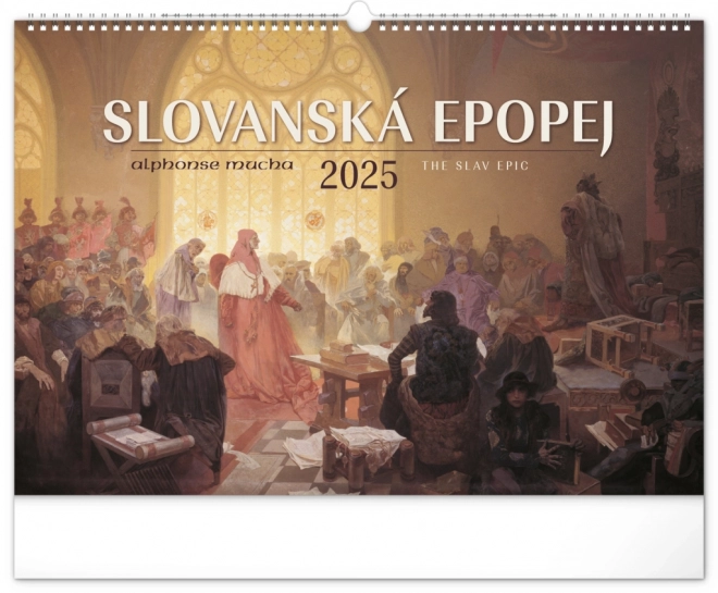 Notique wall calendar Slavic Epopee by Alfons Mucha 2025