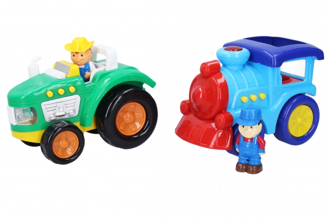 Light and Sound Train and Tractor Toy