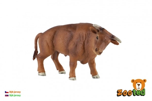 Jersey Bull Plastic Toy 14cm in Bag