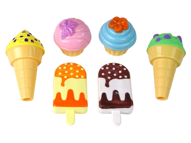 Six Colorful Ice Creams