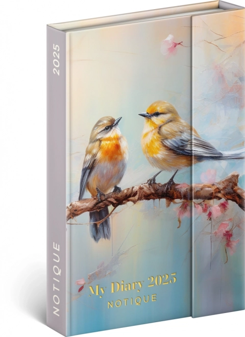 Weekly Magnetic Planner with Birds 2025