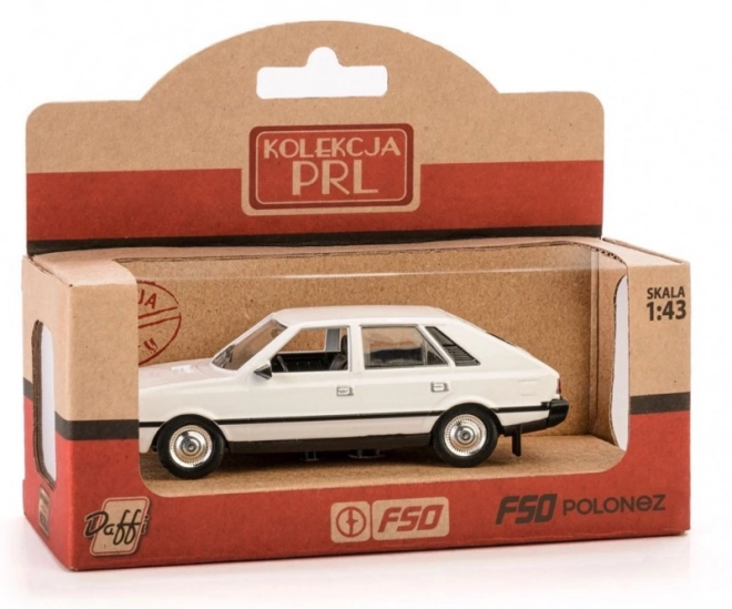 Vintage Polish FSO Polonez Model Car - White