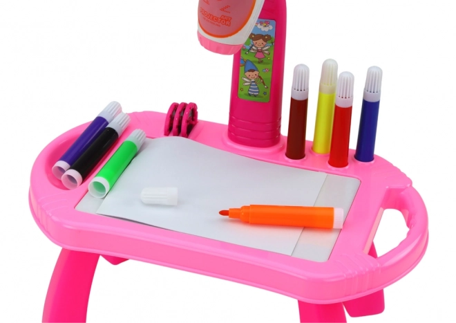 Drawing Projector with Table for Kids - Pink