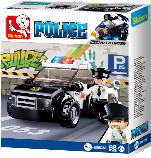 Sluban Police Patrol Car Buildable Toy